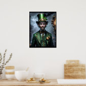 Leprechaun Steampunk-Stil Poster (Küche)