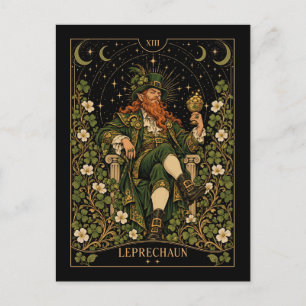 Leprechaun, Sternenlicht-Tarot-Kunst Postkarte