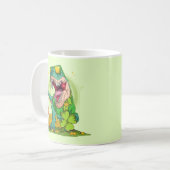 Leprechaun T-Rex St. Patrick's Day Kaffeetasse (Vorderseite Links)