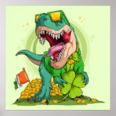 Leprechaun T-Rex St. Patrick's Day Poster (Vorne)