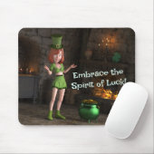 Leprechaun Toon Girl Mousepad (Mit Mouse)