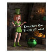 Leprechaun Toon Girl Poster (Vorderseite)