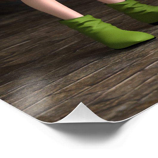 Leprechaun Toon Girl Poster (Ecke)