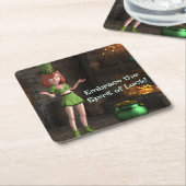 Leprechaun Toon Girl Rechteckiger Pappuntersetzer (angewinkelt)