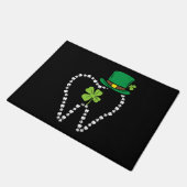 Leprechaun Tooth Kleeblatt St Patrick Day Dentist Fußmatte (Schrägansicht)