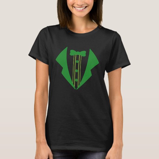 Leprechaun Tuxedo St Patricks Day Irish Lucky Sham T-Shirt (Vorderseite)