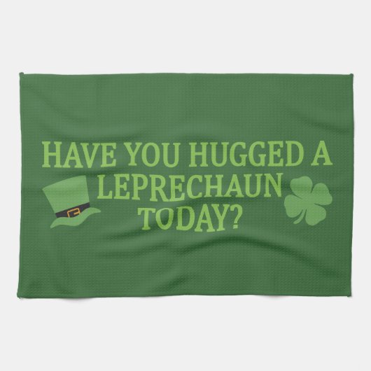 Leprechaun Umarme Küchentuch (Horizontal)
