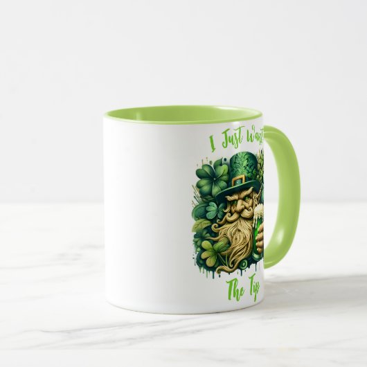 Leprechaun und Bier Tasse (VorderseiteRechts)