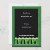 Leprechaun und Green Beer St. Patrick's Day Party Einladung (Rückseite)