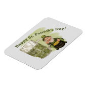 Leprechaun und Grüner Beer St. Patrick's Day Magnet (Linke Seite)