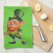 LEPRECHAUN UND POT DES GOLD-Handtuches Küchentuch (Viertel Falte)