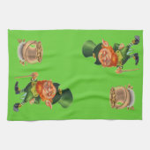 LEPRECHAUN UND POT DES GOLD-Handtuches Küchentuch (Horizontal)