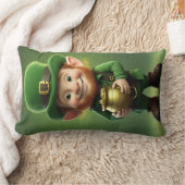 Leprechaun und Pot of Gold Lumbar Kissen (Decke)
