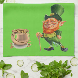 LEPRECHAUN UND TOPF VOLL GOLD Handtuch