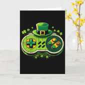 Leprechaun-Videospielcontroller St. Paddys-Spieler Karte (Gelbe Blume)