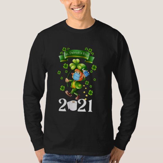 Leprechaun Weaver Mask Funny Saint Patrick S Day T-Shirt (Vorderseite)