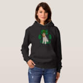 Leprechaun Wire Fox Terrier St Patricks Day Shamro Hoodie (Vorne ganz)