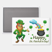 Leprechaun With Rainbow Magnet (Vorderseite/Rückseite)
