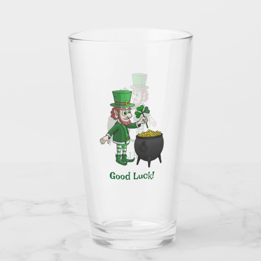 Leprechauns Good Luck Glas (Rückseite)