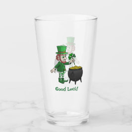 Leprechauns Good Luck Glas