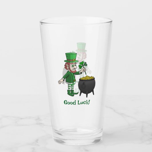 Leprechauns Good Luck Glas (Vorderseite)