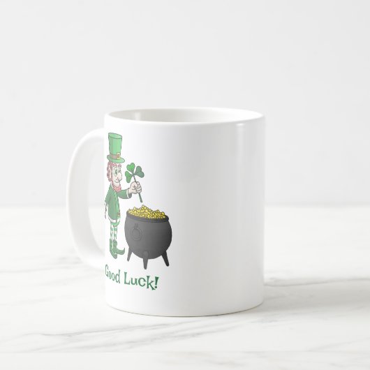 Leprechauns Good Luck Kaffeetasse (Vorderseite Links)