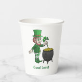 Leprechauns Good Luck Pappbecher (Rückseite)