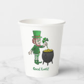 Leprechauns Good Luck Pappbecher (Vorderseite)