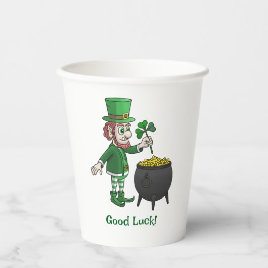 Leprechauns Good Luck Pappbecher (Vorderseite)