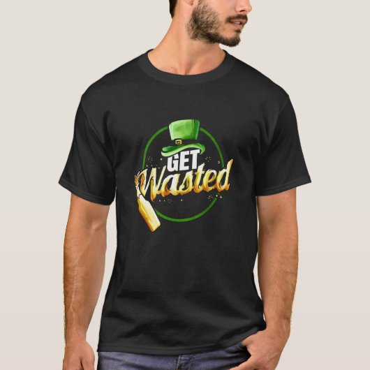 Leprechauns Hat Get Wasted With Beer On St Patrick T-Shirt (Vorderseite)