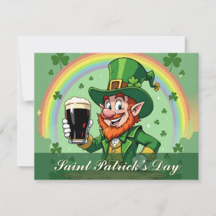 Leprechauns Jubel unter dem Regenbogen