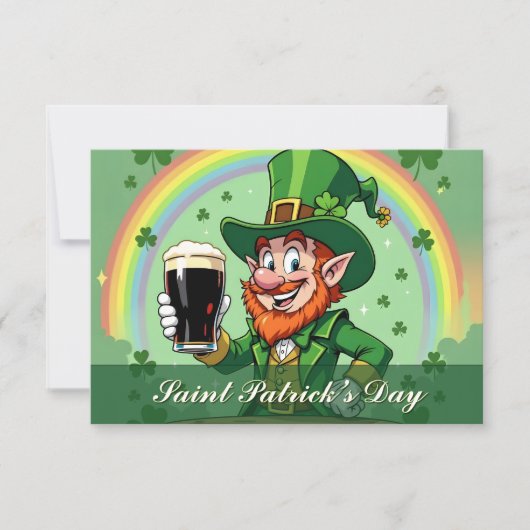 Leprechauns Jubel unter dem Regenbogen (Vorderseite)
