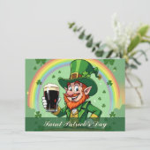 Leprechauns Jubel unter dem Regenbogen (Stehend Vorderseite)