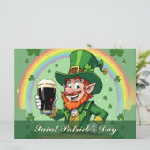 Leprechauns Jubel unter dem Regenbogen (Stehend Vorderseite)