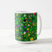 Leprechauns Kleeblatts Gold Mushrooms Kiss Me Kaffeetasse (VorderseiteRechts)