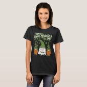 Leprechauns Leopard Shamrock Happy St Patricks Day T-Shirt (Vorne ganz)