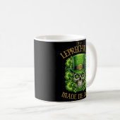 Leprechauns Made Me Do It Skull St Patrics Day Kaffeetasse (VorderseiteRechts)