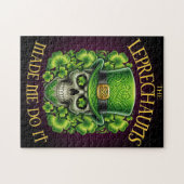 Leprechauns Made Me Do It Skull St Patrics Day Puzzle (Horizontal)