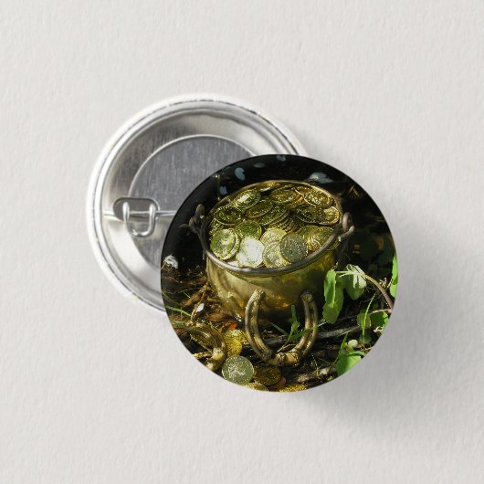 Leprechaun's Pot of Gold! Button (Vorne & Hinten)