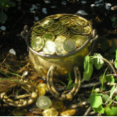 Leprechaun's Pot of Gold! Button