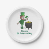 Leprechaun's pot of gold for St. Patrick's Day Pappteller (Vorderseite)