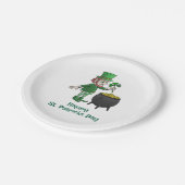 Leprechaun's pot of gold for St. Patrick's Day Pappteller (Schrägansicht)