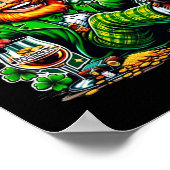 Leprechaun's St. Patrick's Day Bourbon und Zigarre Poster (Ecke)