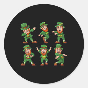 Leprechauns St Patrick's Day Fun Boys Girl Runder Aufkleber