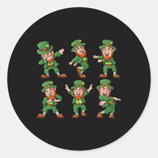 Leprechauns St Patrick's Day Fun Boys Girl Runder Aufkleber (Vorderseite)