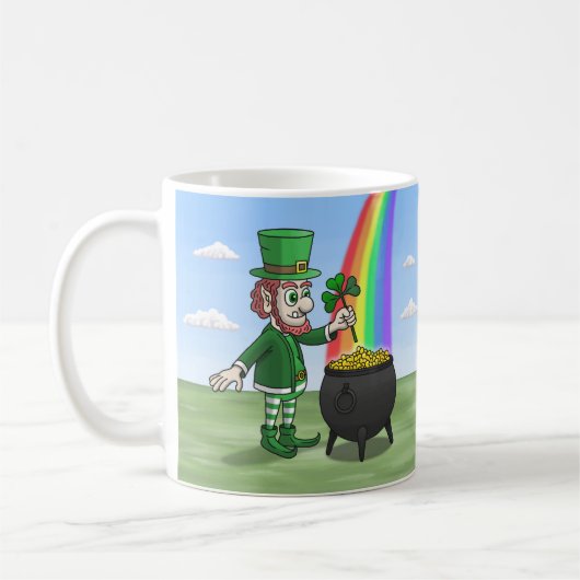 Leprechauns St. Patrick's Day Kaffeetasse (Links)