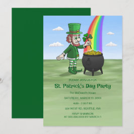 Leprechauns St. Patrick's day party Einladung