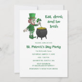 Leprechauns St. Patrick's day party Einladung (Vorderseite)