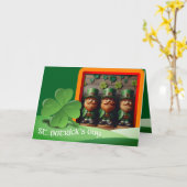 Leprechauns St Patrick's Day Text + Foto HGC3 hinz Karte (Gelbe Blume)
