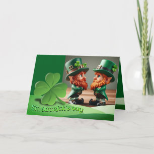 Leprechauns St Patrick's Day text HGCO1 Karte